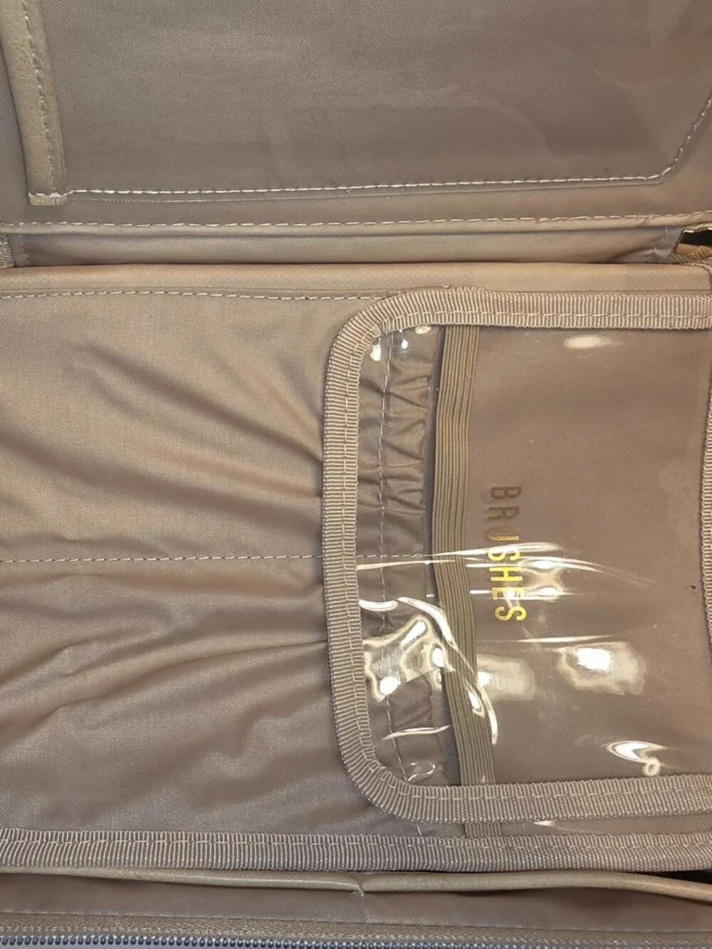 BEIS Beige Makeup Travel Toiletry Bag